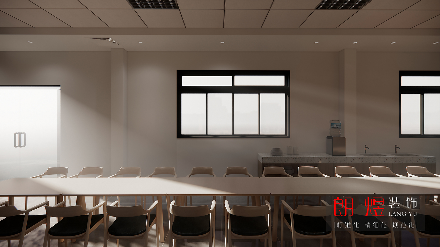 園區(qū)工廠員工食堂裝修改造設計效果圖
